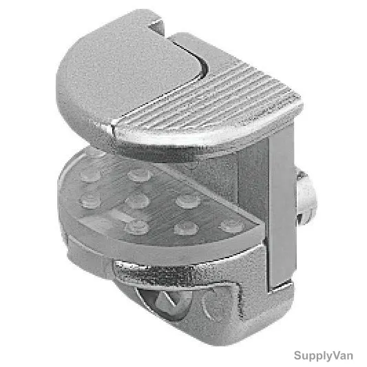 Hafele Glass Binning Connector, 282-13-712, Zinc Alloy, 5MM Dia, Silver