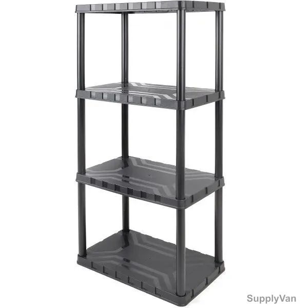 Tactix 4 Tier Plastic Shelf, 320400