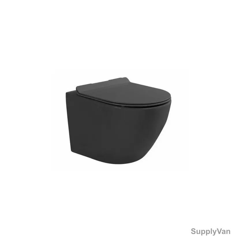 Sonet P-Trap Wall Hung Water Closet, 3060, Arc, Ceramic, 36CM Height x 53CM Width x 36CM Length, Matt Black