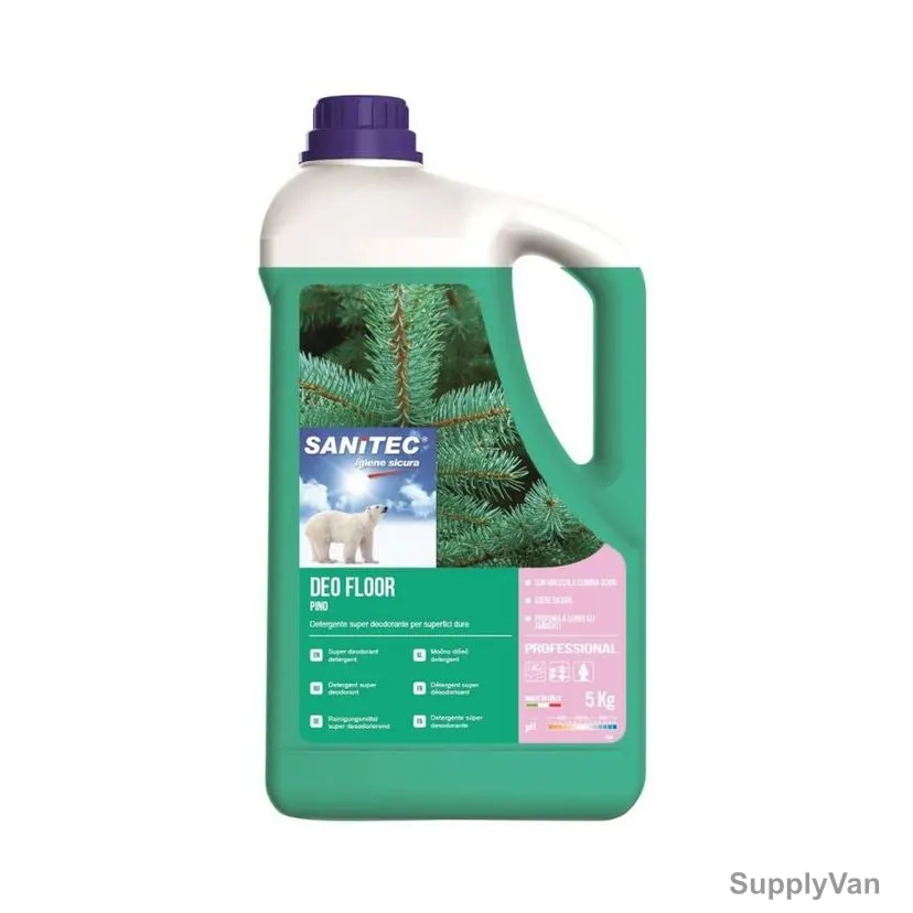 Sanitec Multi-Purpose Floor and Surface Cleaner, SN12-5, Deo, Pine, 5 Ltrs