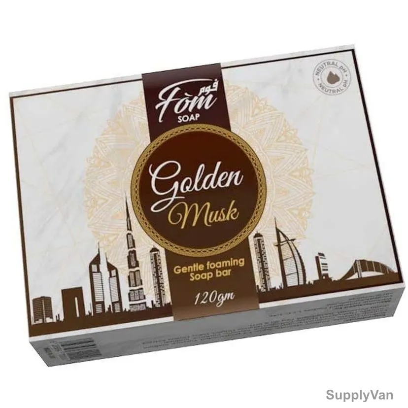 Fom Luxury Bath Foaming Soap Bar, Golden Mask, 120GM, 3 Pcs/Pack — image 1