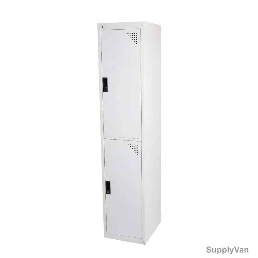 Rigid Double Door Locker, RGD-32S, MS Steel, 1800MM Height x 380MM Width, Grey — image 1