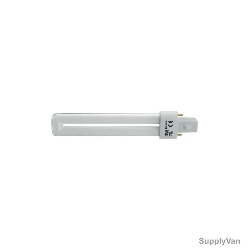 Osram Compact Fluorescent Lamp, Dulux S, 830, 9W, 3000K, Warm White