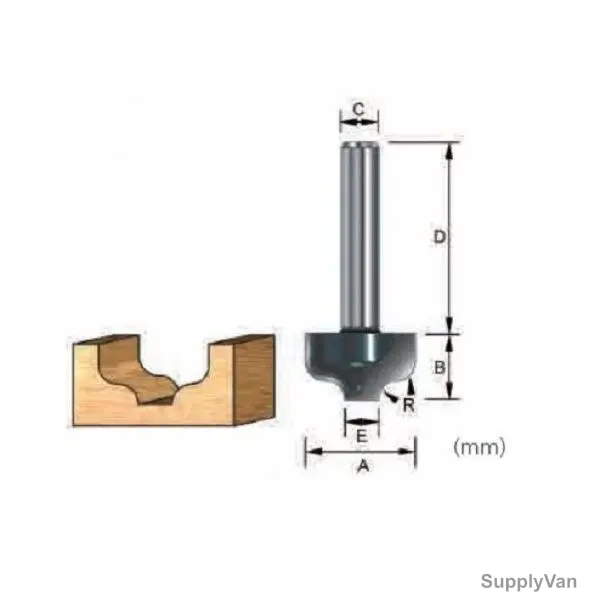 Makita Ogee Router Bit, D-12491, 19.05x11.11MM