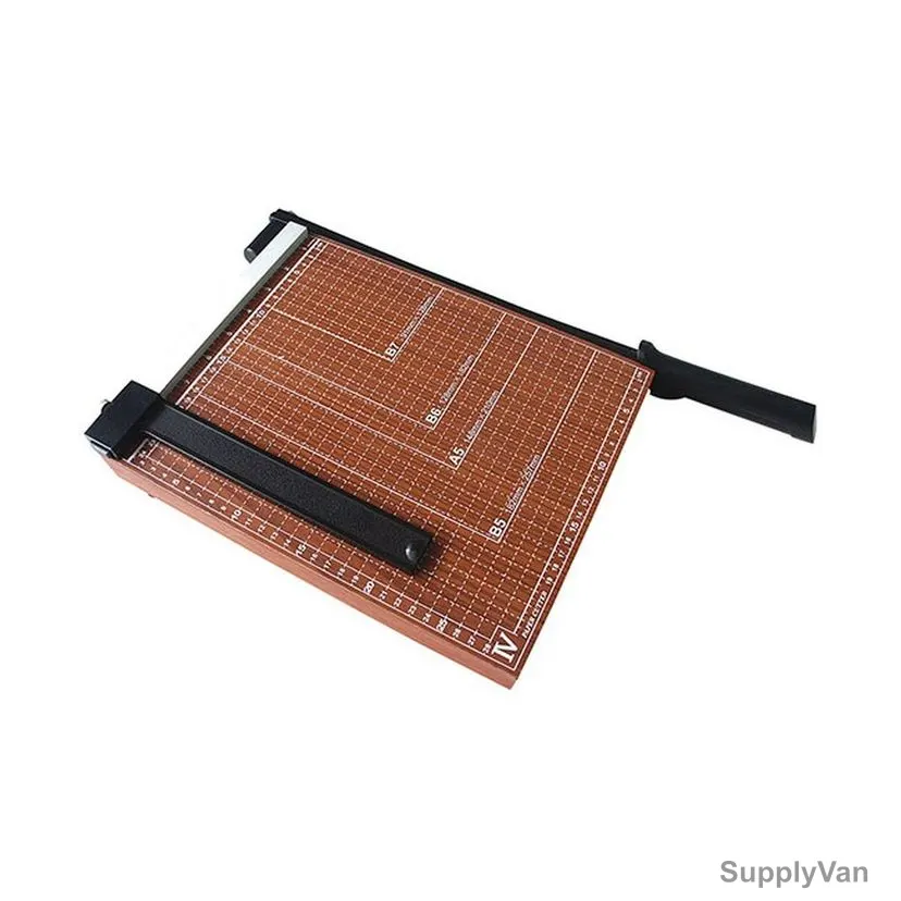 Deli Paper Cutter With Wooden Base, A4, 250MM Width x 300MM Length, 38-40 Sheets Cutting Capacity