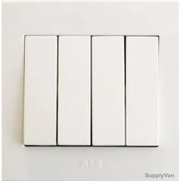 ABB Electrical Switch, BH104, Kalo, 4 Gang, 1 Way, 10A