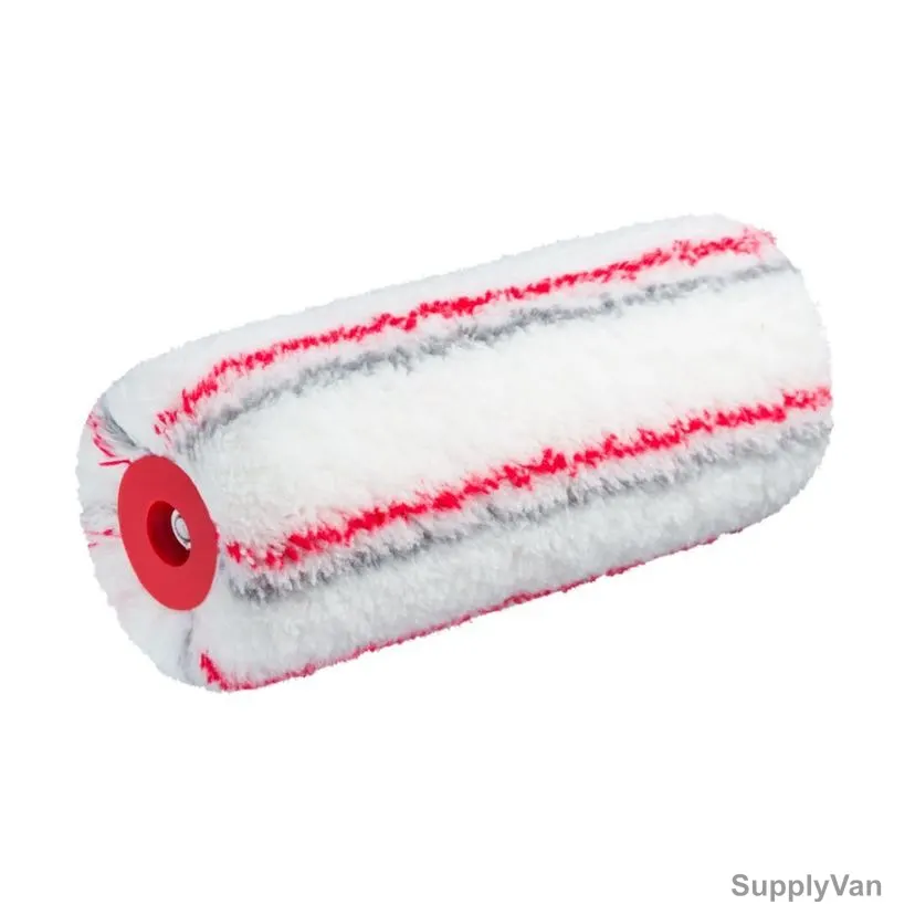 Beorol Paint Roller Cover, VURPR238, Ultra Red Plus, White and Red