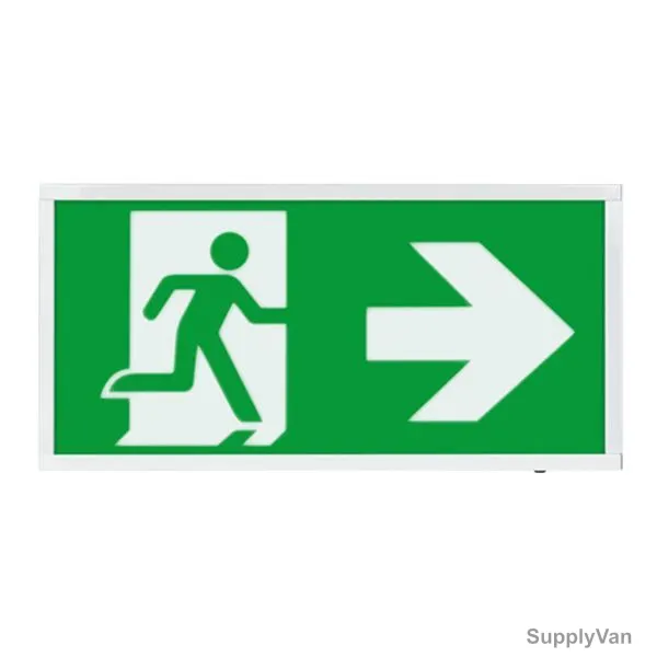 ESP Wall Mounted Emergency Exit Sign Board With Light, Duceri, LED, 3W, 5500K, Cool White, Right Legend