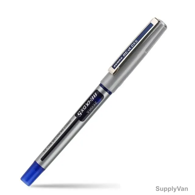 Zebra Roller Ball Pen, BE-a-DX5, Fine Tip, 0.5MM Tip Size, Blue, 10 Pcs/Pack — image 1