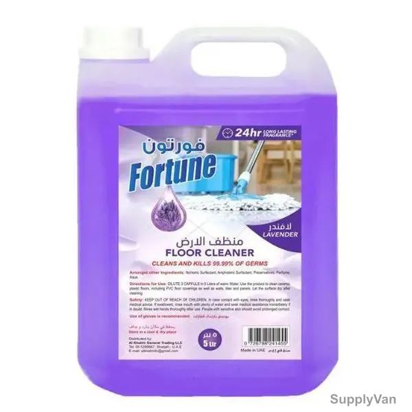 Fortune Antibacterial Floor Cleaner, 5 Ltrs, Lavender, 4 Pcs/Pack