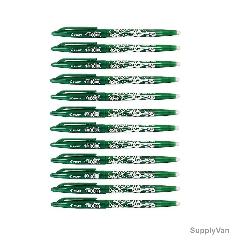 Pilot Erasable Rollerball Pen, BL-FR7-G, Frixion, 0.7MM, Green, PK12