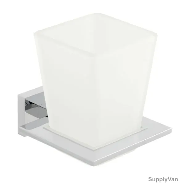 Vado Tumbler and Holder, Level, Wall Mounted, Chrome, Silver — image 1