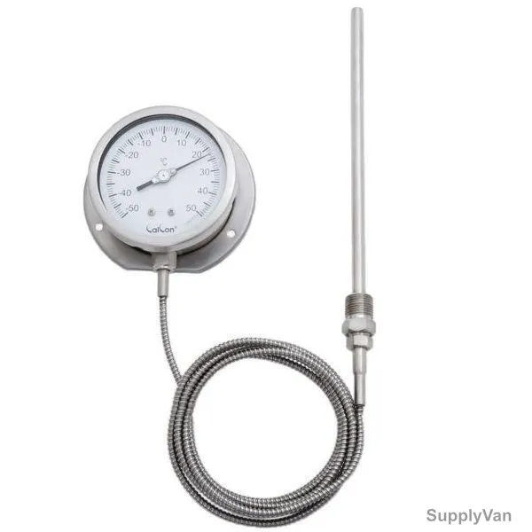 Calcon Gas Filled Capillary Type Thermometer, TG18C, 100MMx3 Mtrs, -50-50 Deg. C