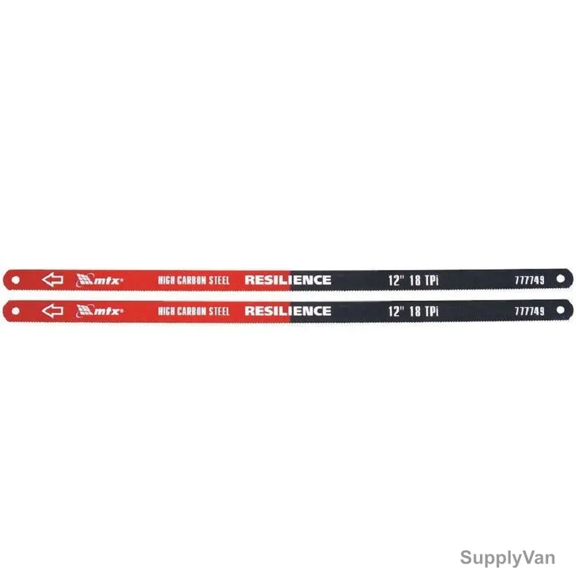 Mtx Hacksaw Blade, 777749, Carbon Steel, 13 x 300MM, 2 Pcs/Pack