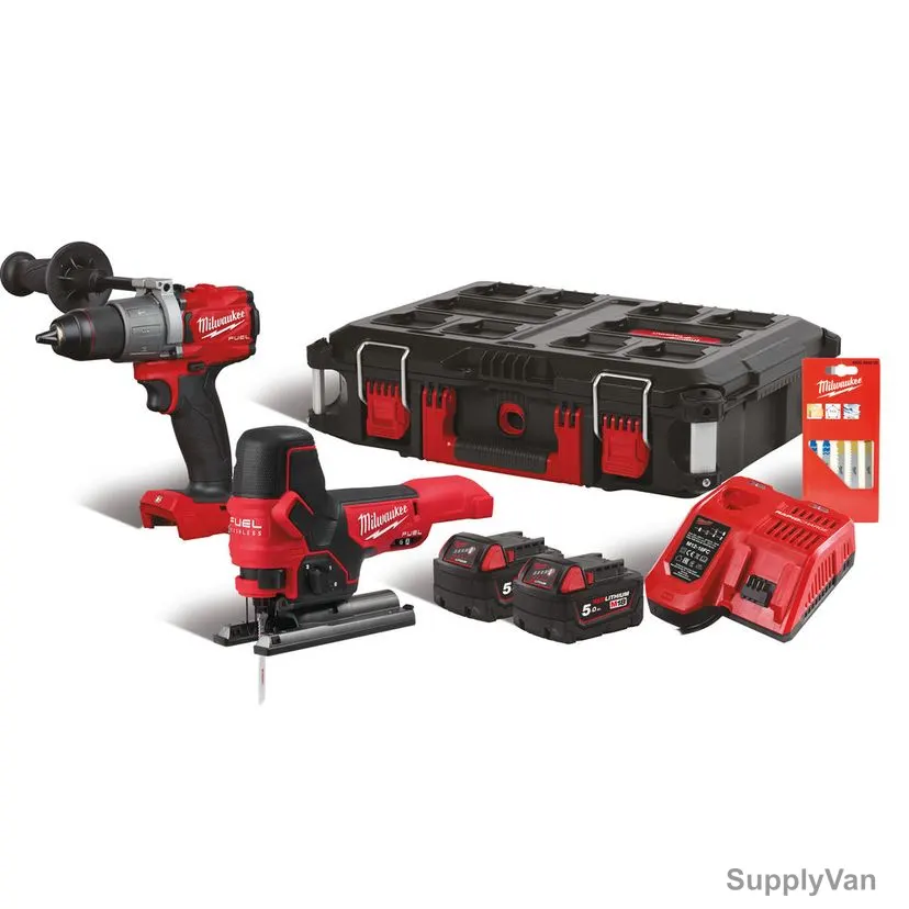 Milwaukee Cordless Tool Set, M18FPP2F2-502P, Fuel, 18V, 6 Pcs/Set