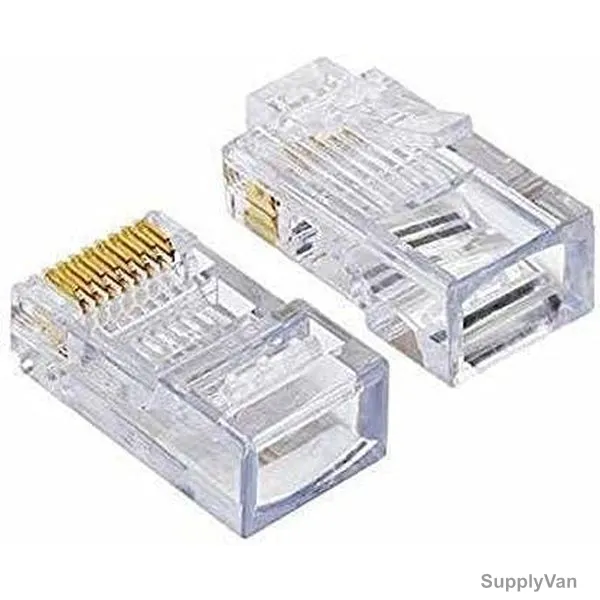 D-Link Cat6 RJ45 Connector Module Plug, Transparent, 100 Pcs/Pack