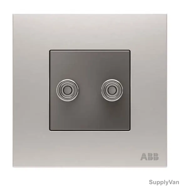 ABB Audio Socket, AM34144-ST, Millenium, 1 Gang, 2 Terminals, Stainless Steel