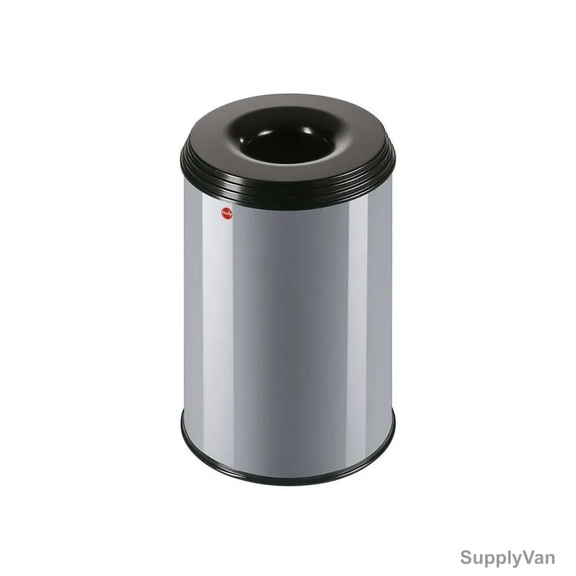 Hailo Waste Bin, HLO-0930-652, ProfiLine Safe L, 30 Litres, Silver
