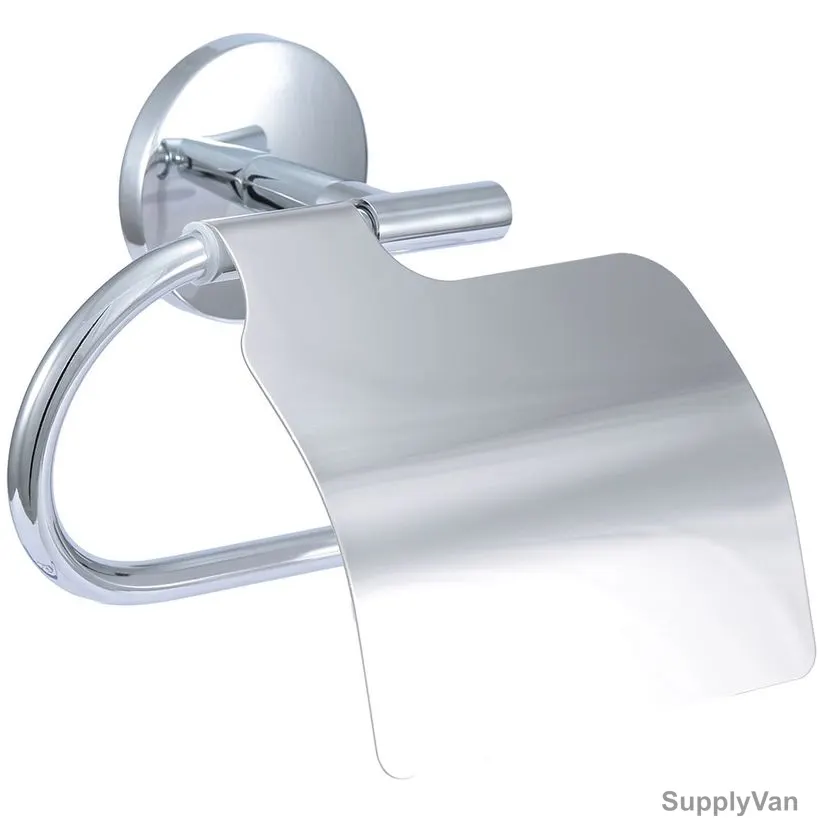 Linisi Toilet Paper Holder with Lid, 82686, Silver Colour, Brass — image 1