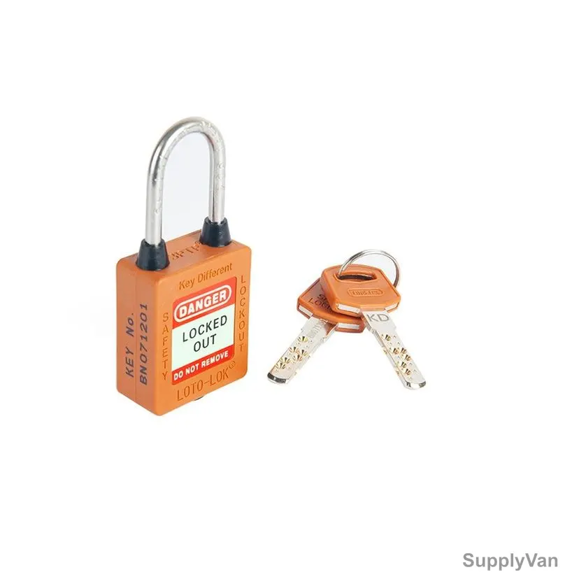 Loto-Lok Three Point Traceability Lockout Padlock, 3PTPBNKDR40, Nylon and Stainless Steel, 40 x 5MM, Brown