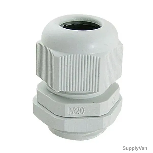 York Nylon Cable Gland, IP68, M20 Thread Size, White, 100 Pcs/Pack
