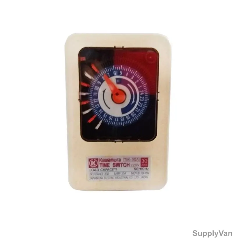 Kawamura Electric Timer, TM-30A, 30A, 240VAC