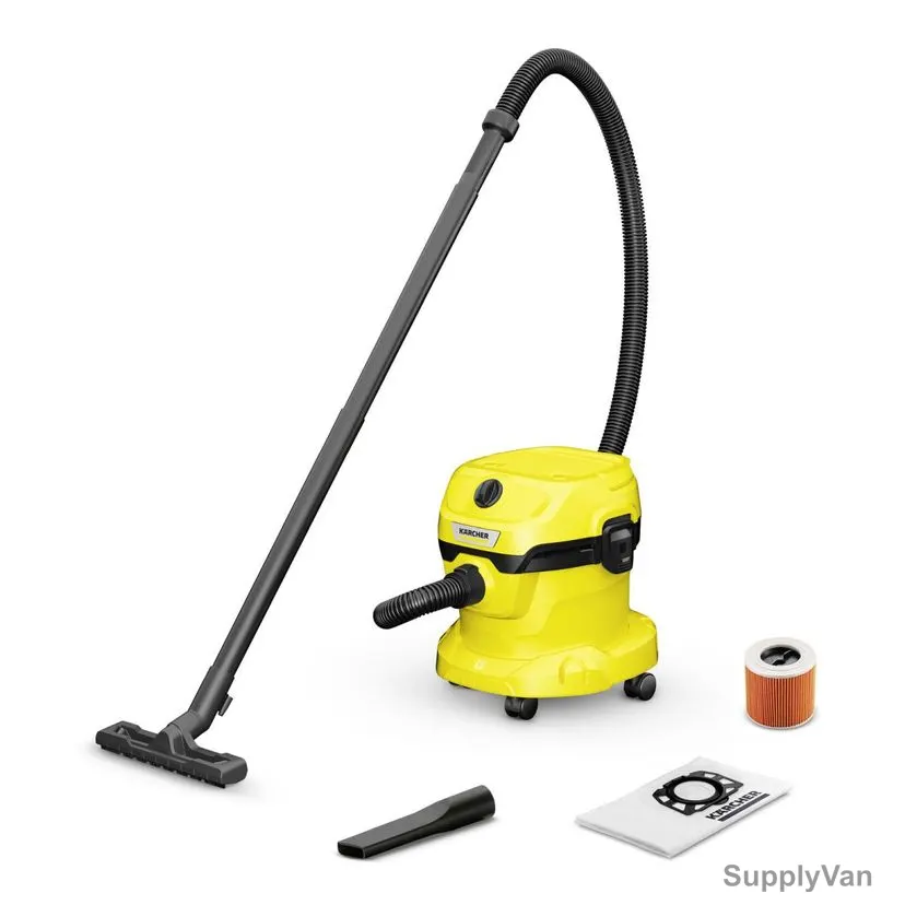 Karcher WD 2 Plus Wet and Dry Vacuum Cleaner, 16280020, 1000W, 220 mBar, 12 Ltrs Tank Capacity — image 1