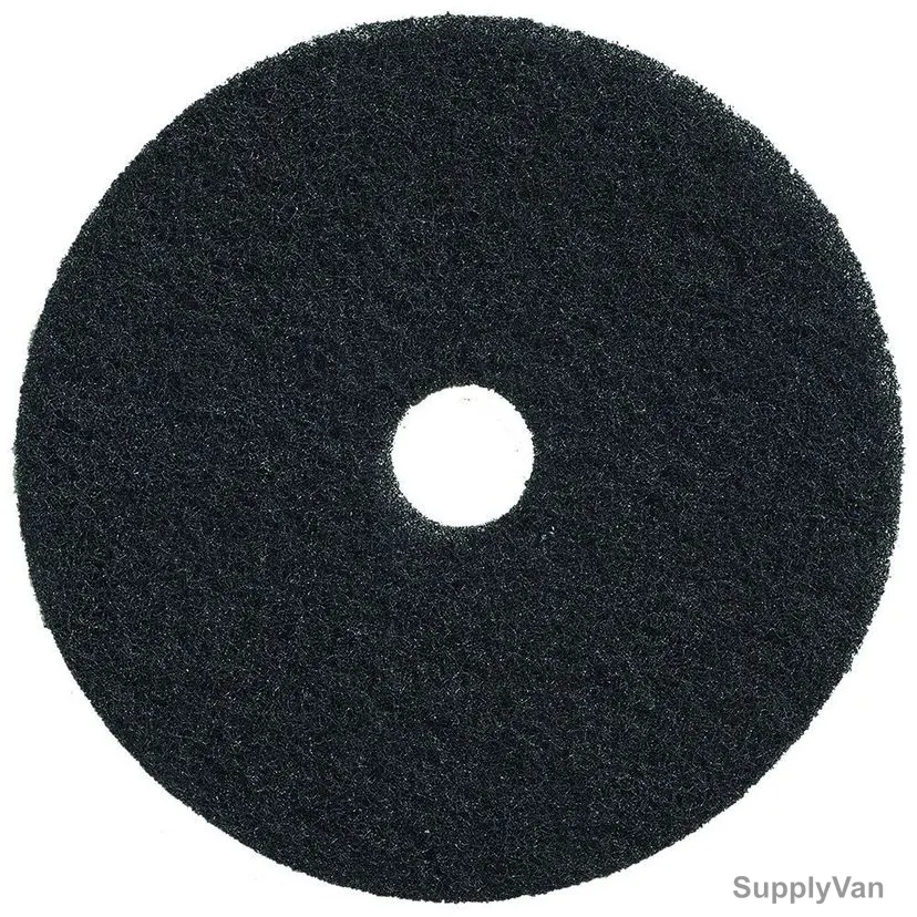 Norton Super Strip AO Medium Grit Floor Pad, 66261054226, 16 Inch, Black, 5 Pcs/Pack