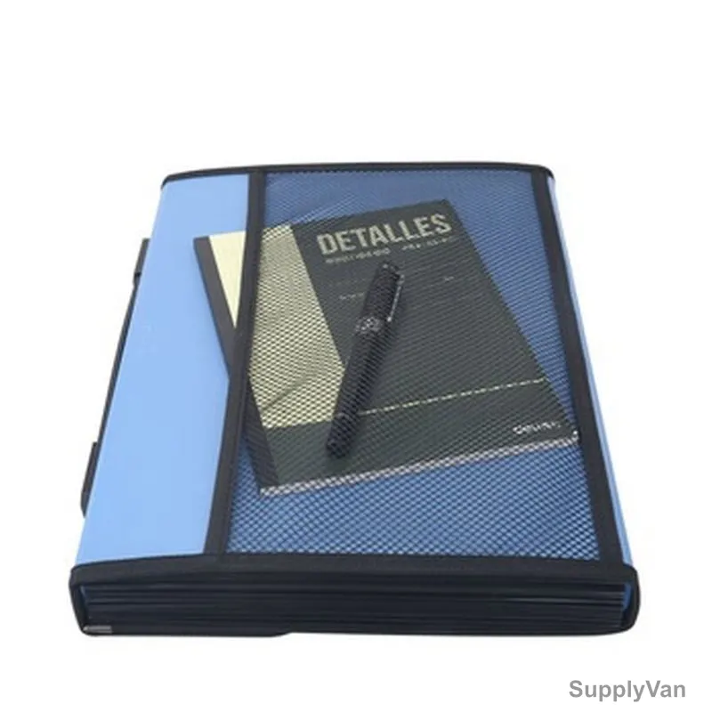 Deli Expanding File With Handle, E5231, 13 Pockets, Blue