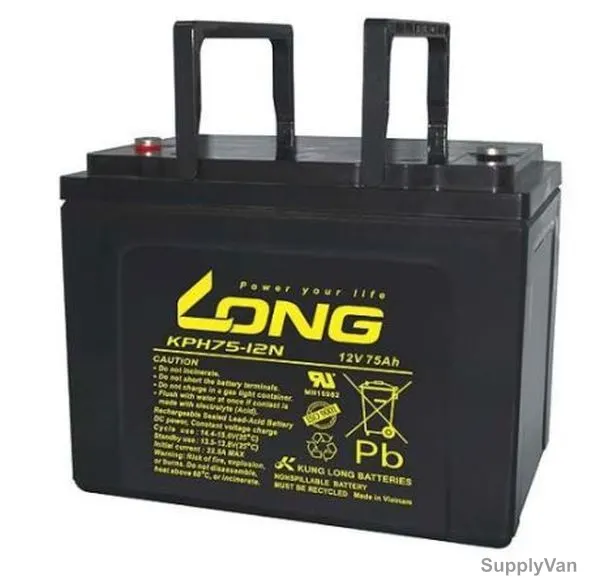 Long Valve Regulated Lead Acid Battery, KPH75-12N, 12V, 75Ah