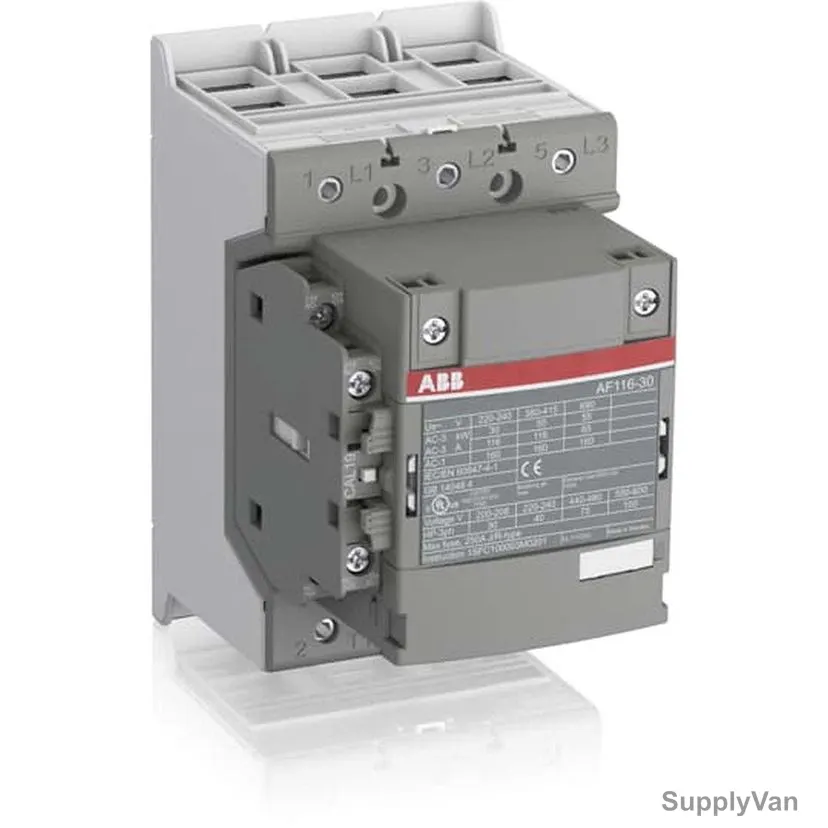 ABB Contactor, AF116-30-11-13, 3 Pole, 160A