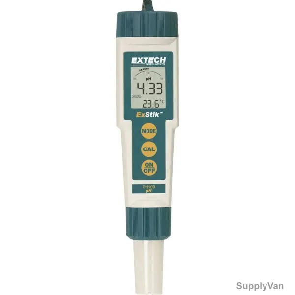 Extech PH Meter, PH100, 0.00 to 14.00pH