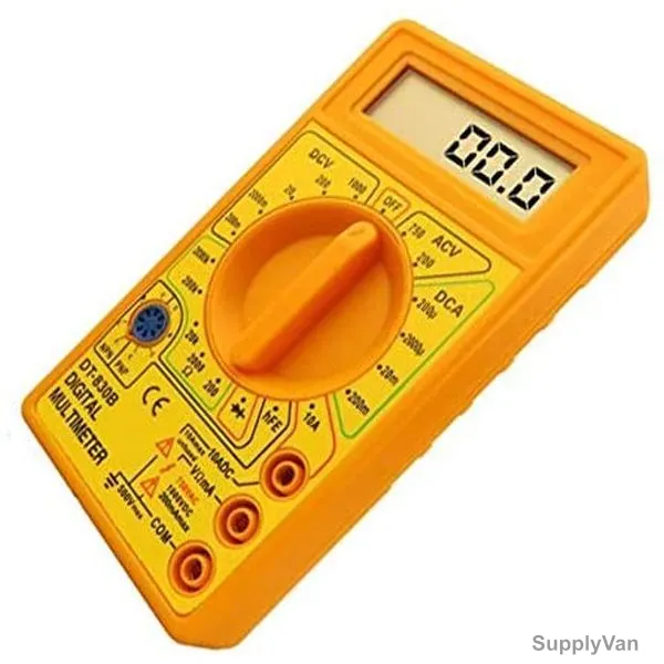 Digital Multimeter, DT830D, 9V, 10A, Yellow — image 1
