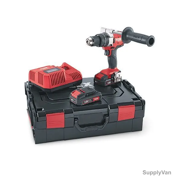 Flex Cordless Impact Drill, PD-2G-18-0-2-5-SET, 18V