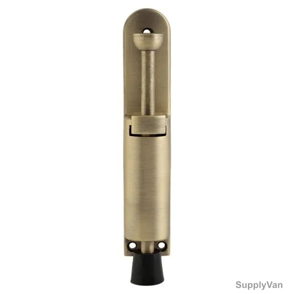 Foot Door Stopper, 7 x 1.5 Inch, Zinc, Antique Brass