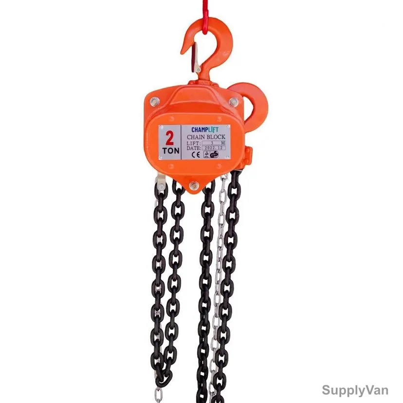 Champlift Chain Block, CB2T, 3 Mtrs Standard Lift, 2 Ton Weight Capacity