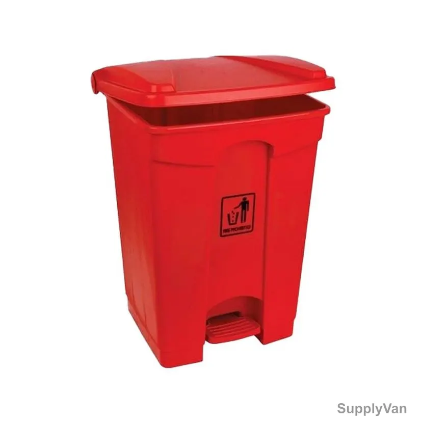 Ek Garbage Bin With Pedal, GC05R-45, Plastic, 45 Ltrs, Red