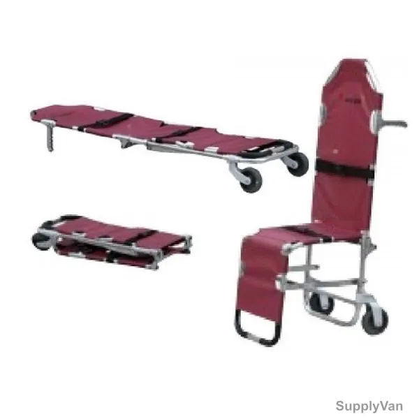3W Foldaway Stretcher, KY-DJ05, 181 Kg Loading Capacity, Maroon