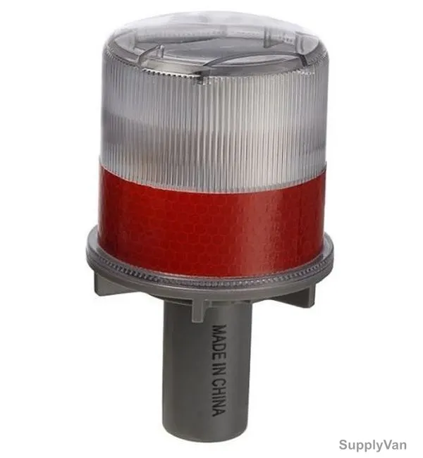 Sci Solar Flashing Light With 4 LED Light, S1325, Red