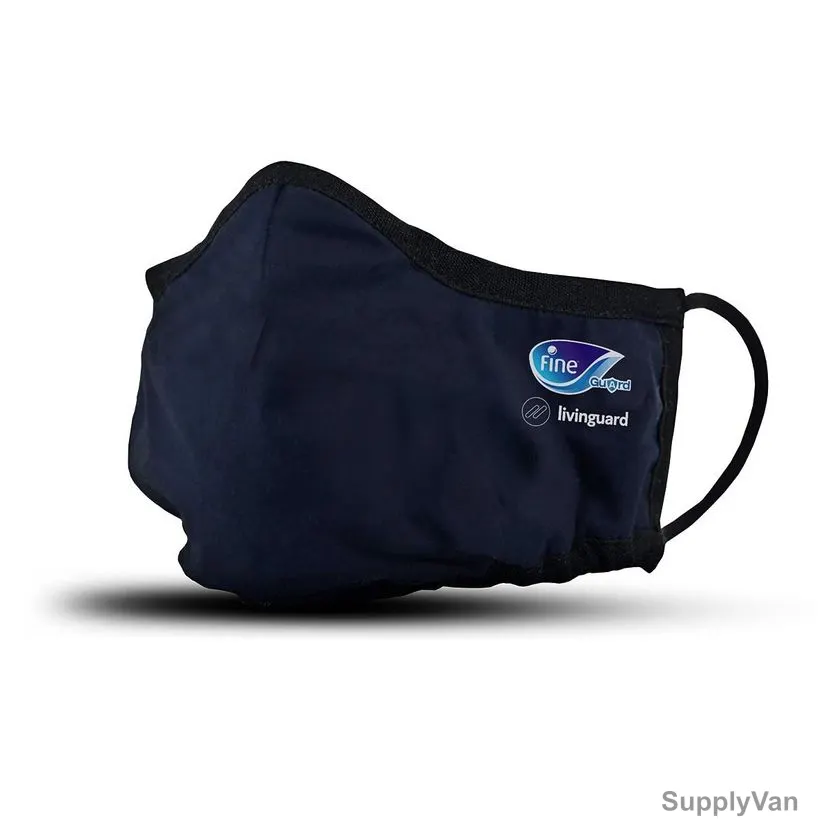Fine Guard Comfort Face Mask With Livinguard Technology, M, Blue