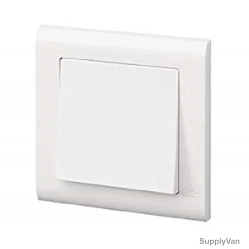 Mk Single Pole Wide Rocker Push Switch, MV4786WHI, Essential, Polycarbonate, 1 Gang, 10A, White