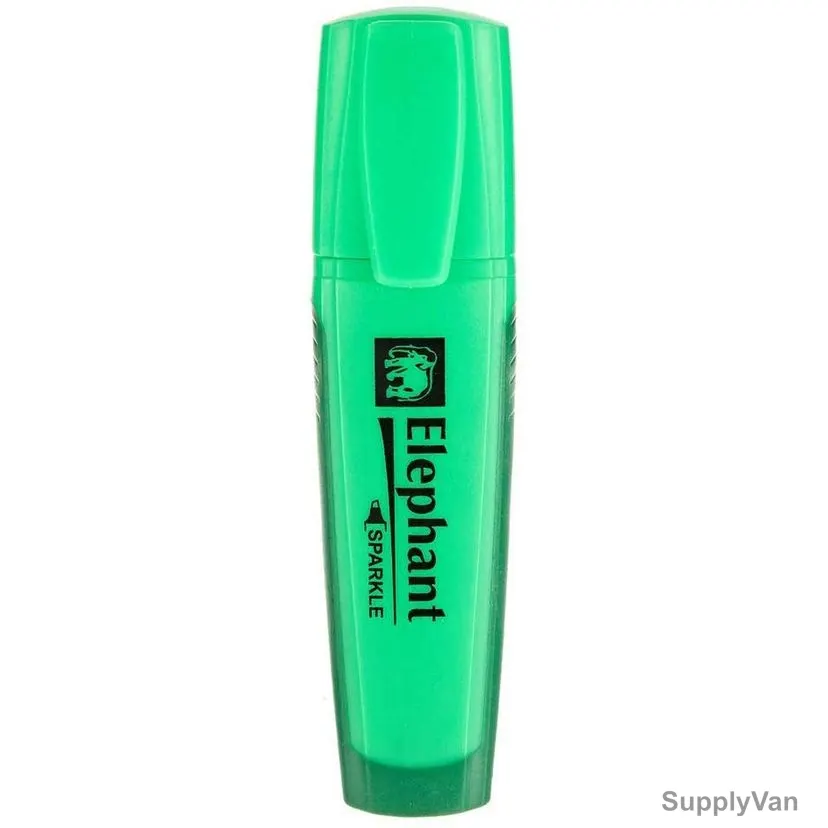 Elephant Highlighter, Sparkle, 2-5MM, Green, 4 Pcs/Pack