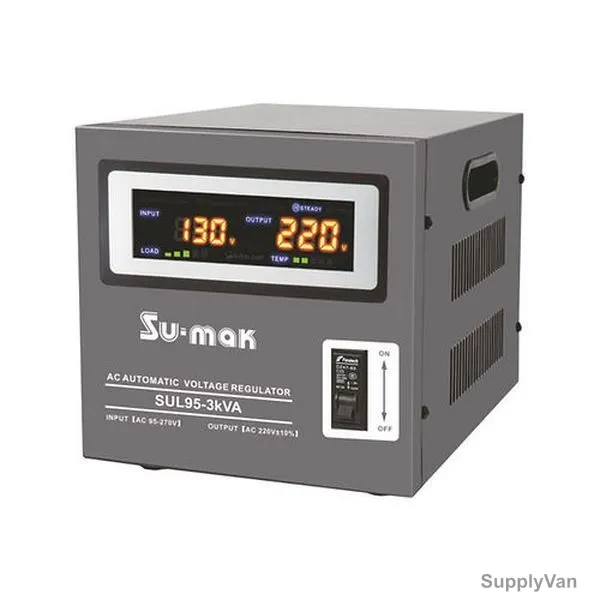 Su-mak AC Automatic Voltage Regulator, SUL95, 3 kVA, 1 Phase
