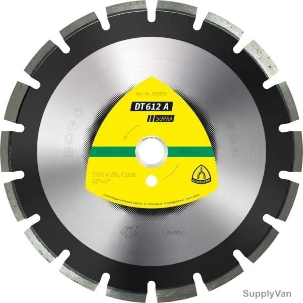 Klingspor Diamond Cutting Blade, DT612A, Supra, 300MM