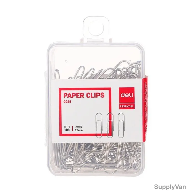 Deli Paper Clip, E0025, 29MM, PK100