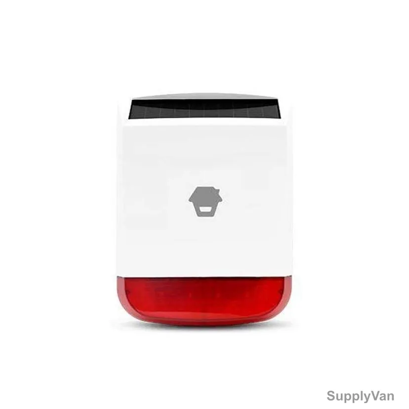 Chuango Solar-Powered Siren, SPS-260, 110 dB, 3.7V, White/Red — image 1
