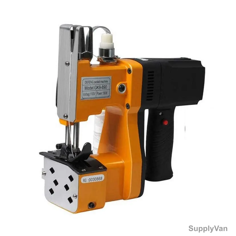 Portable Cable Operated Bag Closing Machine, GK9-890, 190W, 16000 RPM, Yellow