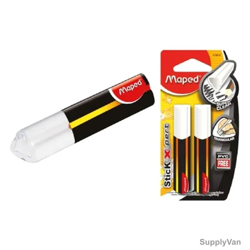 Maped Xpert Stick Eraser, MD-119810, Black, 2 Pcs/Pack