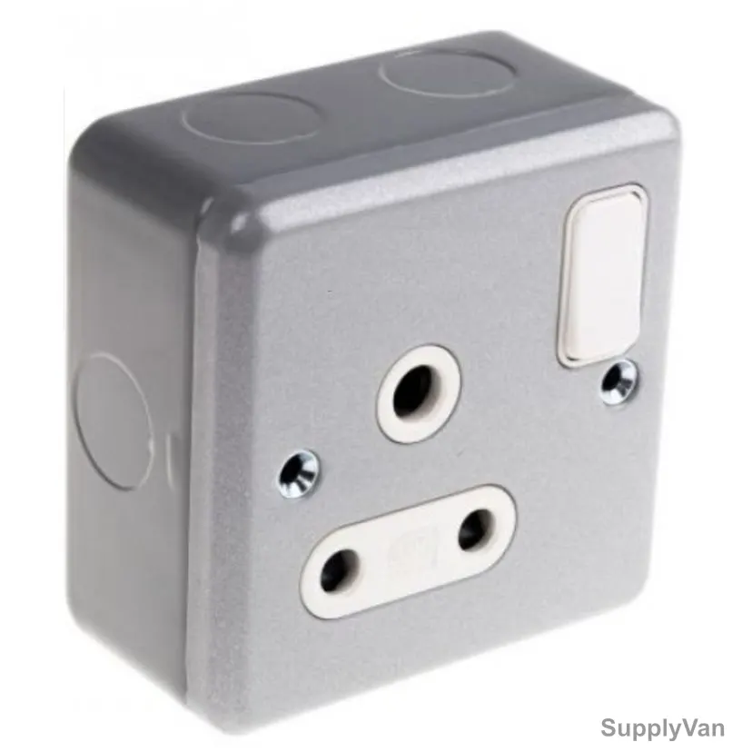 Mk DP Shuttered Switched Socket, K2873ALM, Metalclad Plus, 15A, 1 Gang, Grey