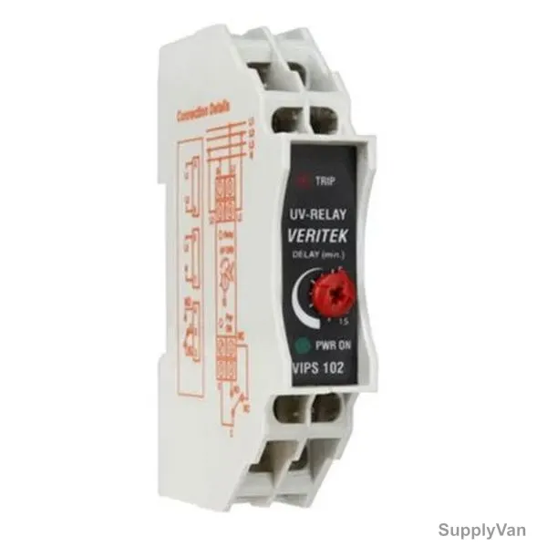 Veritek Undervoltage Relay, VIPS-102-3P, 3 Phase, NO+C+NC